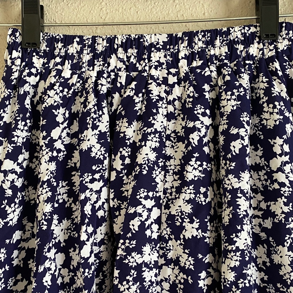 Lyrur Blue and White Floral Midi Skirt - Picture 6 of 6